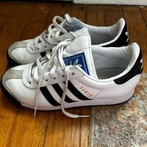 Adidas Samoa White and Black Shoes